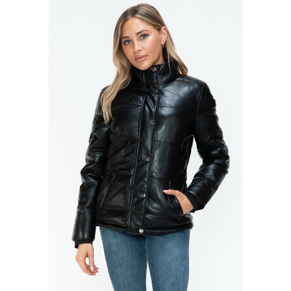 YMI Pocketed Zip Up Turtleneck Puffer Jacket Size 3XL